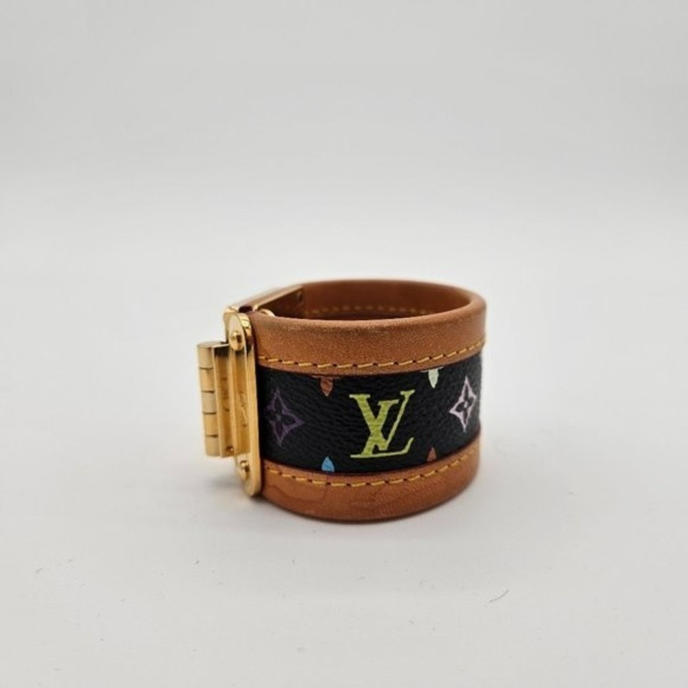 Louis Vuitton Tan and Gold Monogram Bracelet